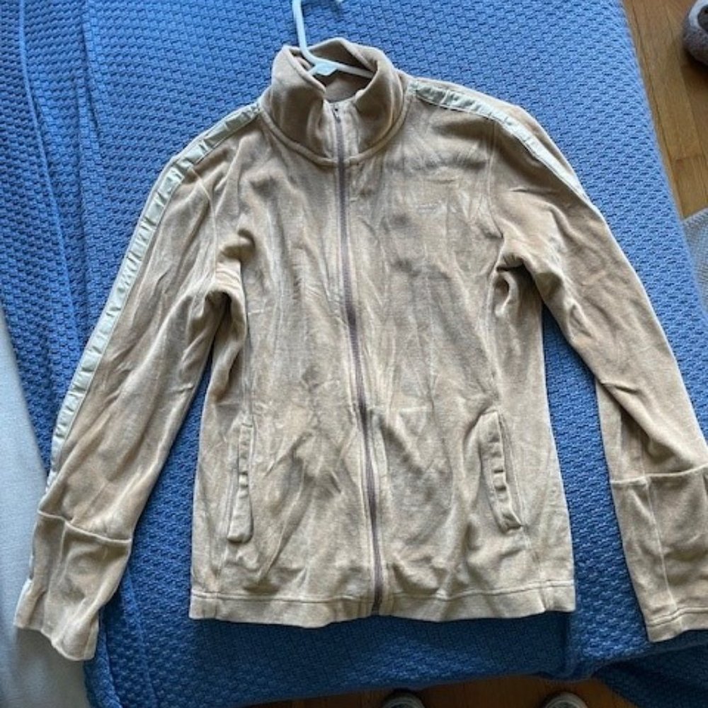 Men's Vintage Velour Calvin Klein Zip Up Size Medium